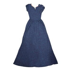 Matilda Jane Navy Heather Jersey Knit Maxi Dress XS